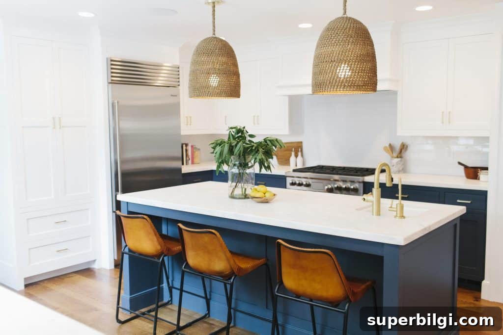 Paint Colors That Complement Oak Cabinets 10 hale navy kitchen island