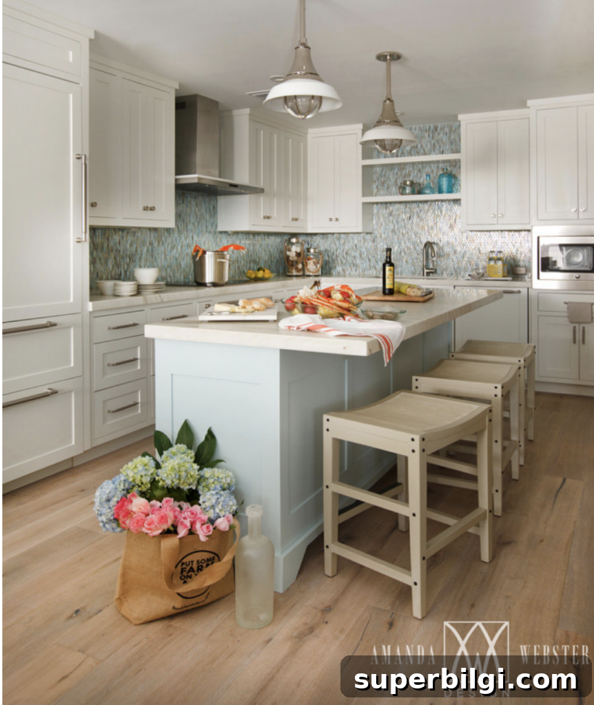 Paint Colors That Complement Oak Cabinets 6 kitchen island painted sea salt