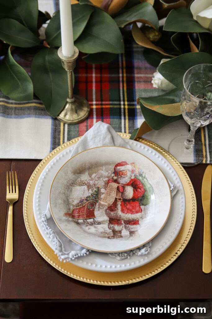 Nostalgic Santa Salad Plates