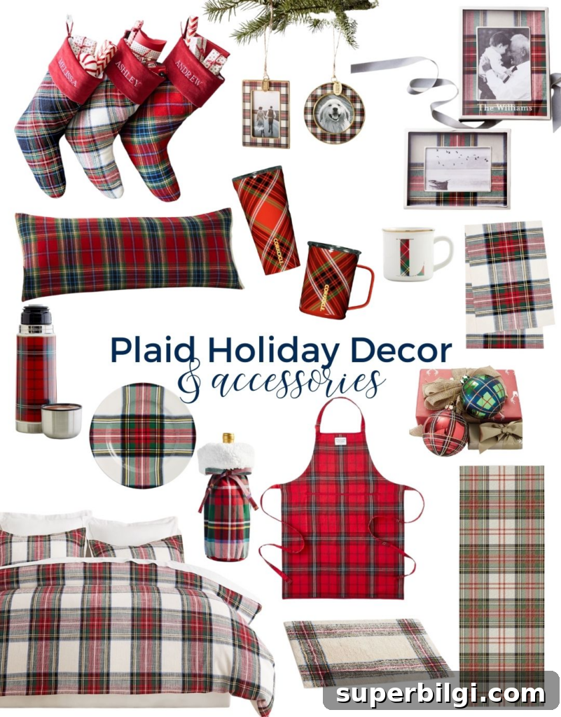 Plaid Holiday Home Decor and Accessories 2 Plaid Holiday Decor