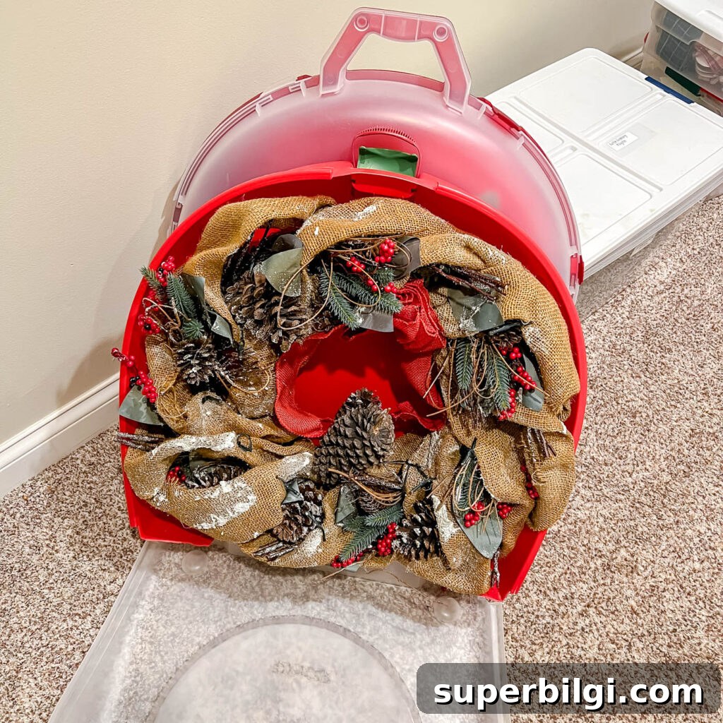 Organize Christmas Decorations with Smart Storage Solutions 4 Storing and Organizing Christmas Wreaths