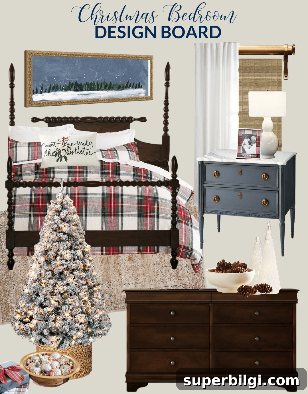 Christmas Decor Ideas for Your Primary Bedroom 3 christmas bedroom decor