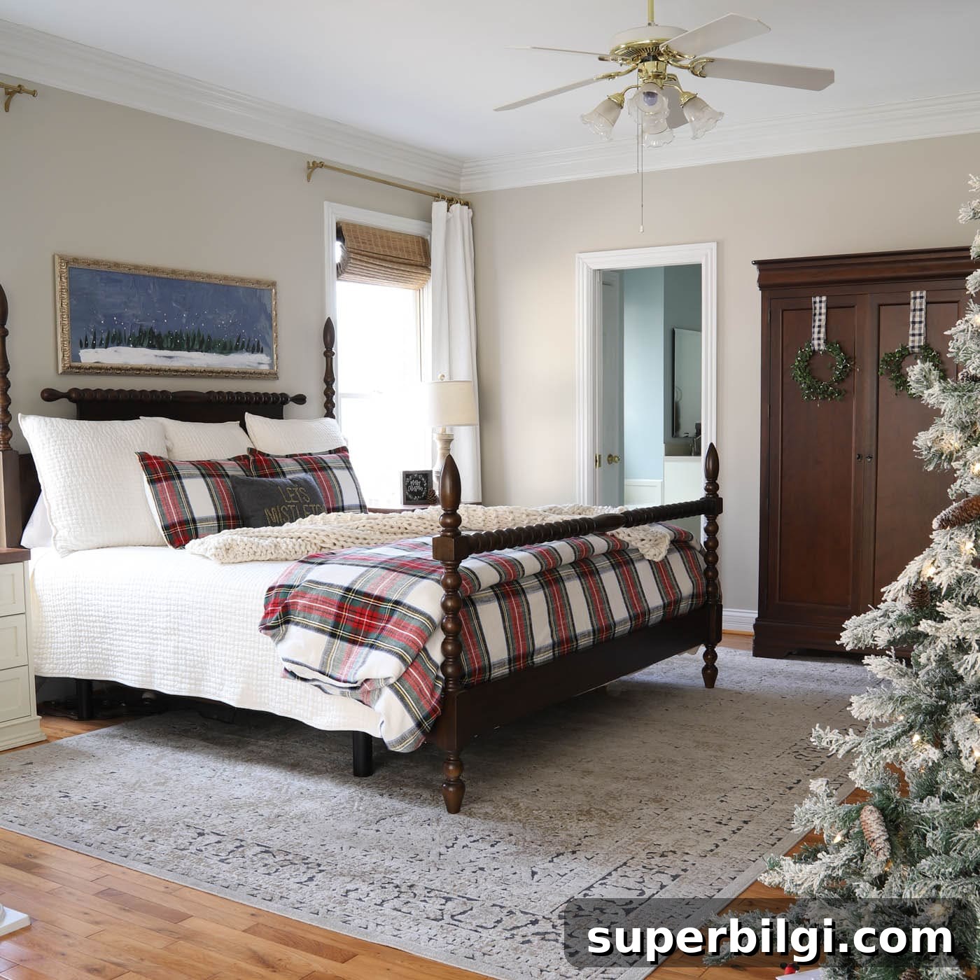 Christmas Decor Ideas for Your Primary Bedroom 4 Master Bedroom Christmas Decor