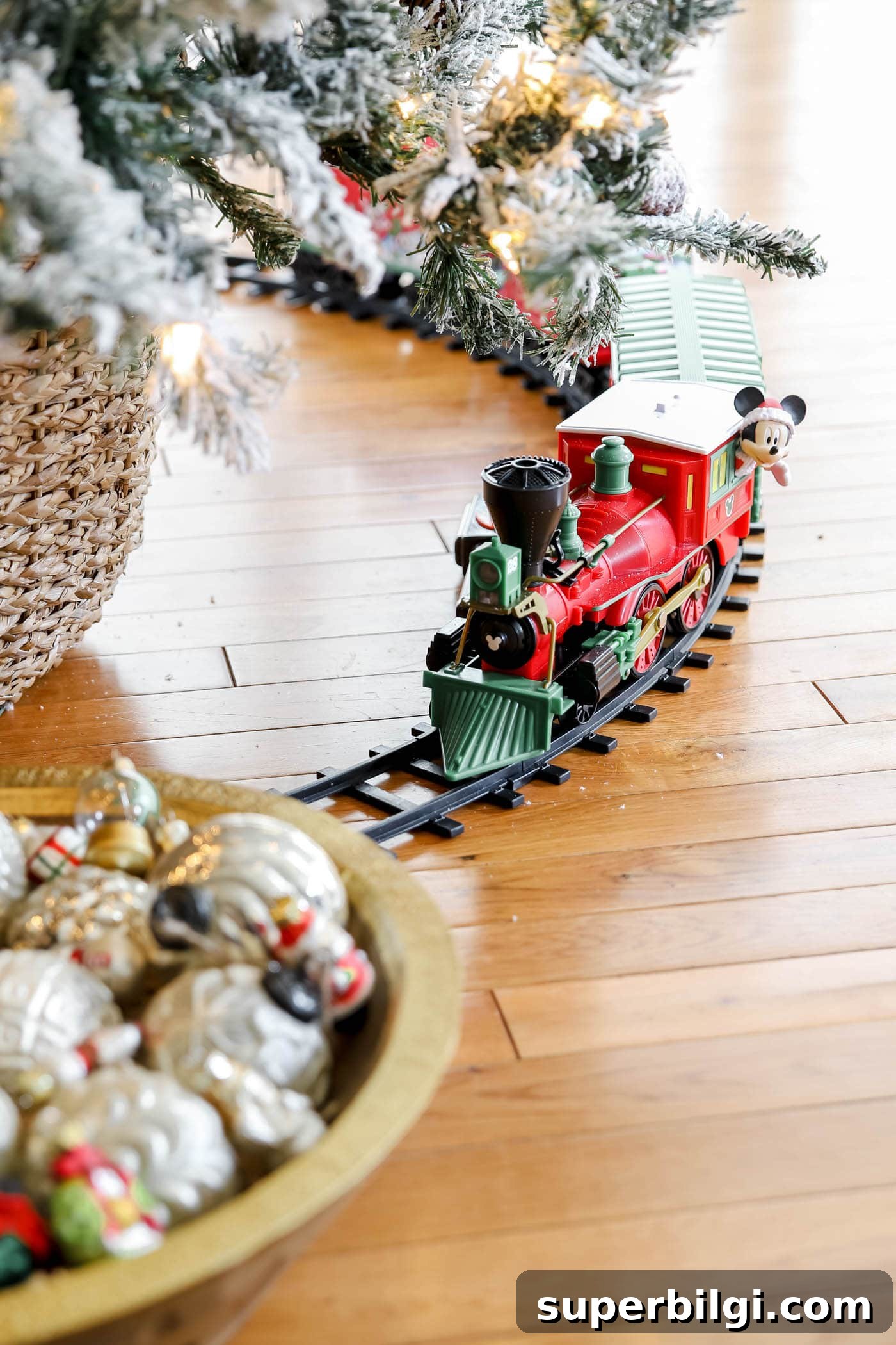 Christmas Decor Ideas for Your Primary Bedroom 7 Mickey Mouse Train Set