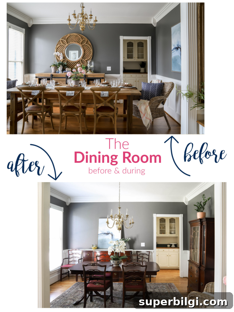 Two-Year Home Renovation: Before and After Tour 11 Dining Room Furniture - before and after