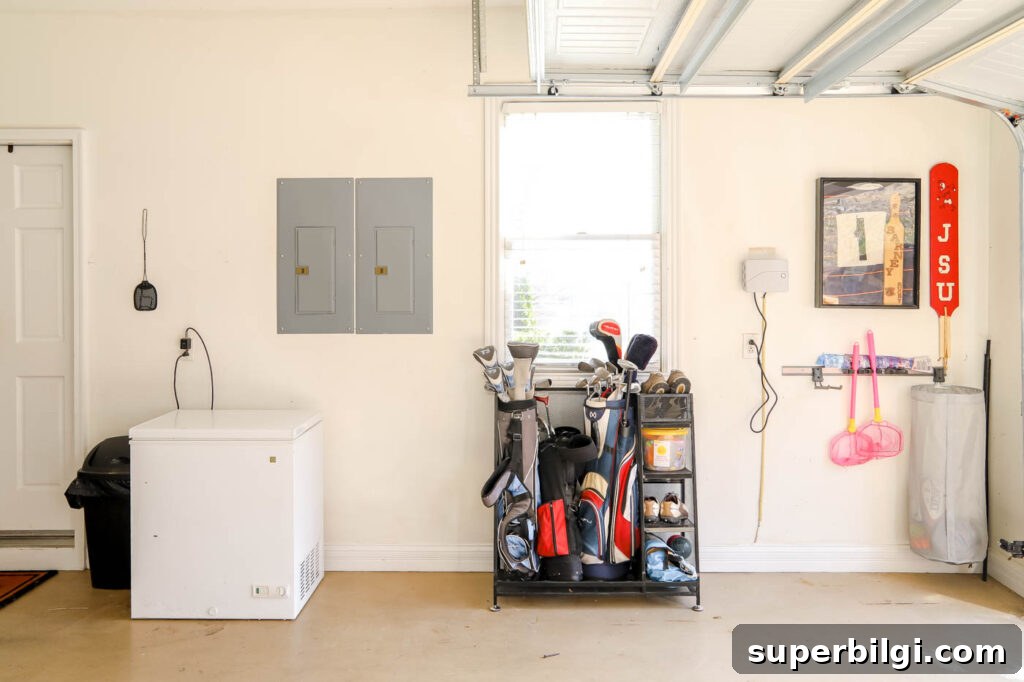 Wall with Sports Equipment Storage