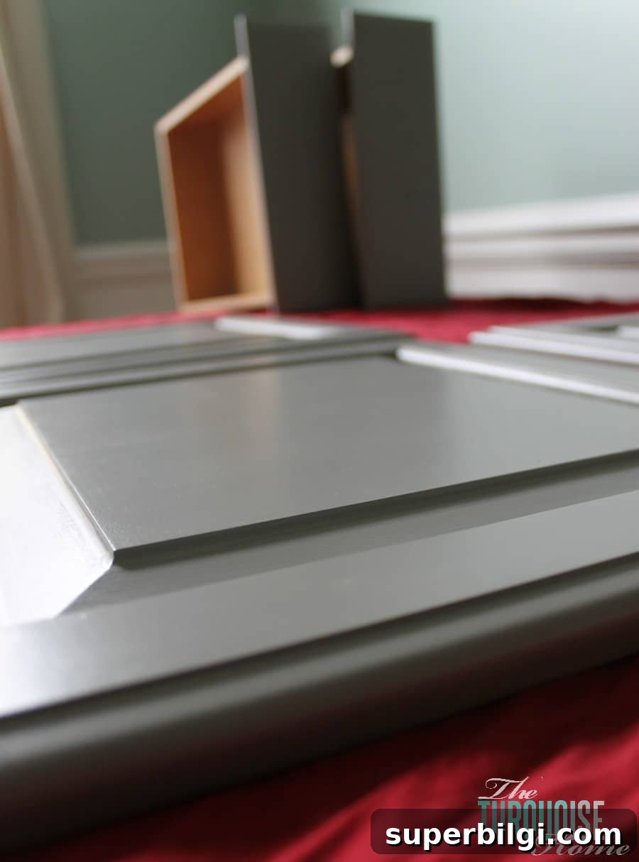 How to Paint Cabinets: Step-by-Step DIY Guide 11 Allow the cabinets to settle and dry overnight when painting cabinets. This will help the paint level and give it that hard, shiny finish!