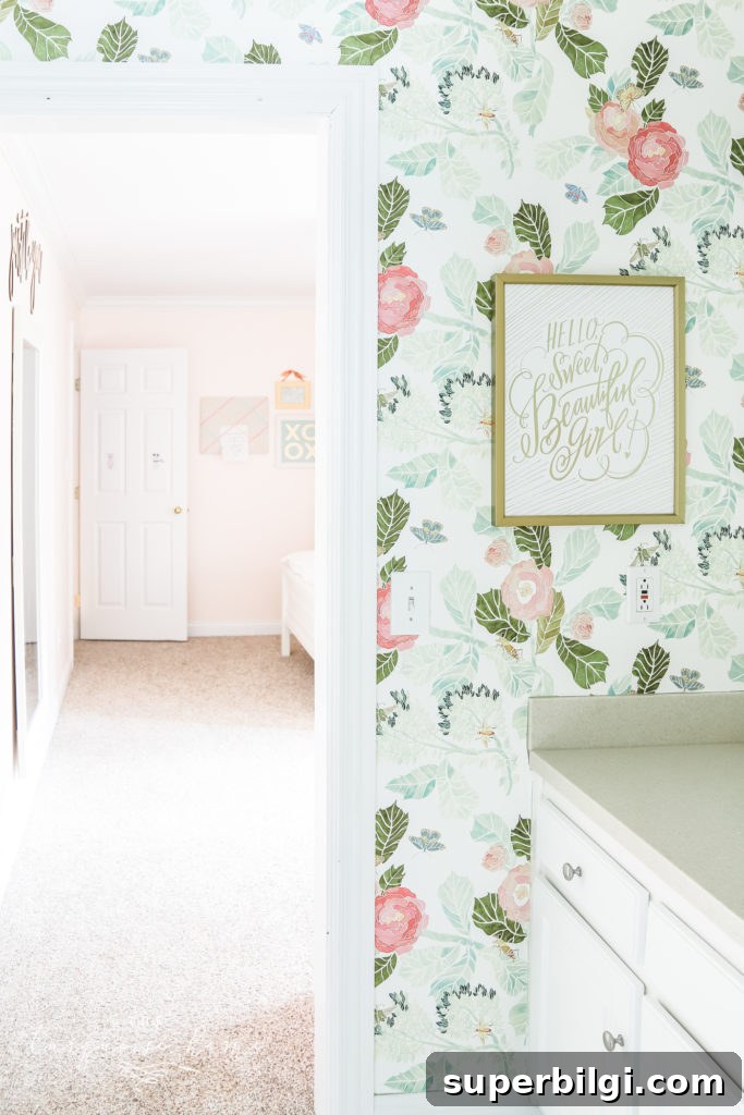 How to Choose the Right Wallpaper for Any Room 3 Watercolor floral wallpaper in a bathroom