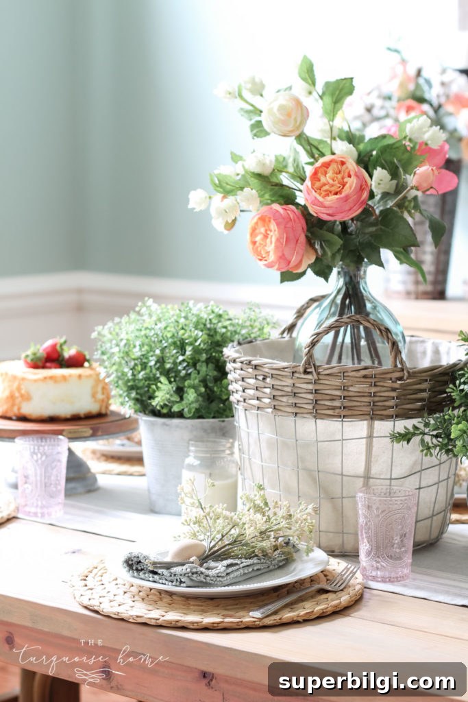 Pretty Pink Home Decor Ideas to Refresh Any Room 5 Spring Tablescape