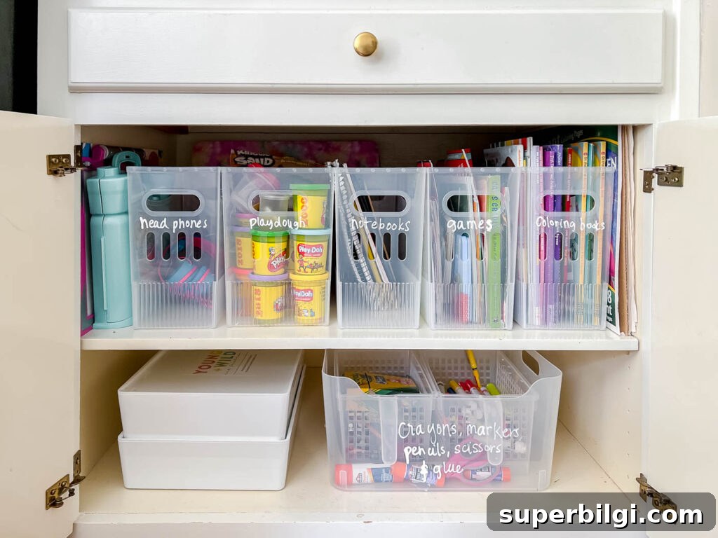 Creative Storage Solutions for Arts and Crafts Supplies 4 Organized arts and crafts cabinet