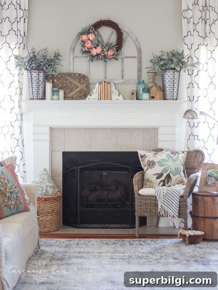 9 Spring Home Decor Ideas to Brighten Your Space 3 Spring Mantel Decor and more spring decorating ideas!