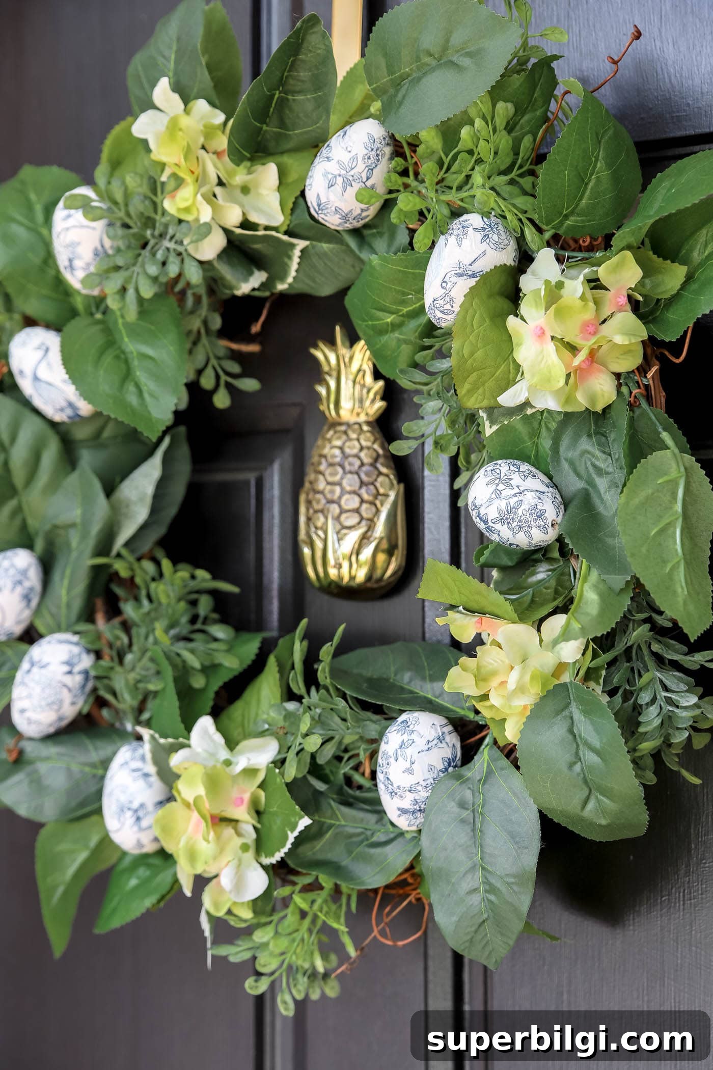 How to Make a Chinoiserie Egg Wreath for Spring Decor 7 DIY Chinoiserie Egg Wreath for Spring