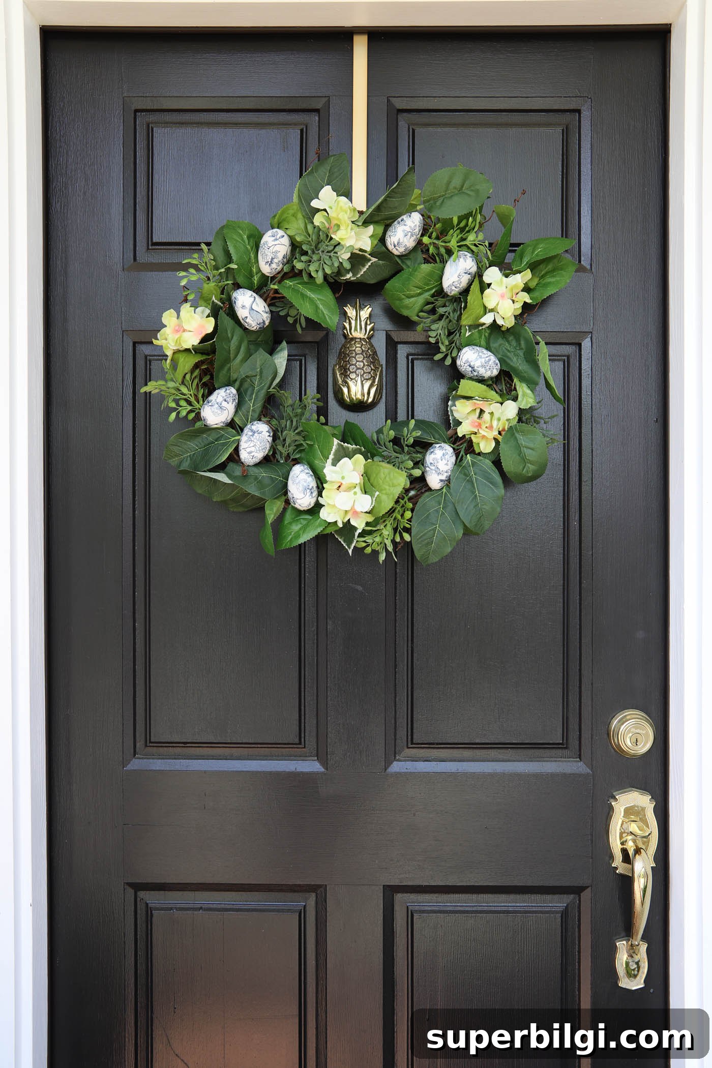 How to Make a Chinoiserie Egg Wreath for Spring Decor 8 DIY Chinoiserie Egg Wreath