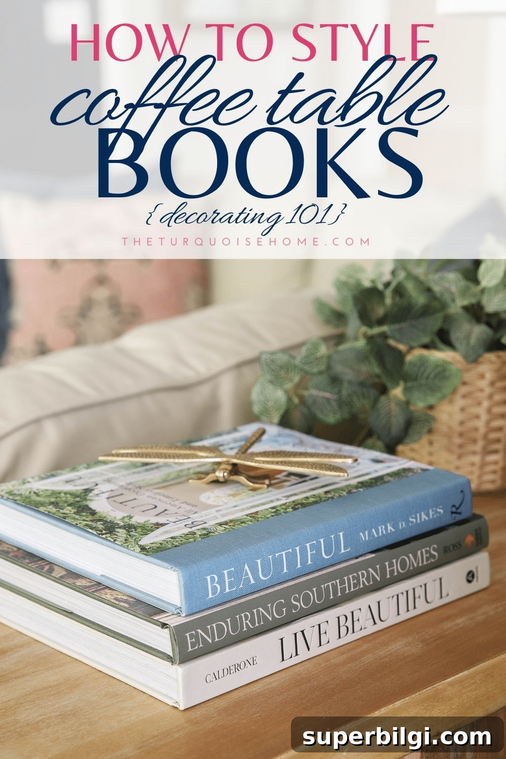 how to style coffee table books