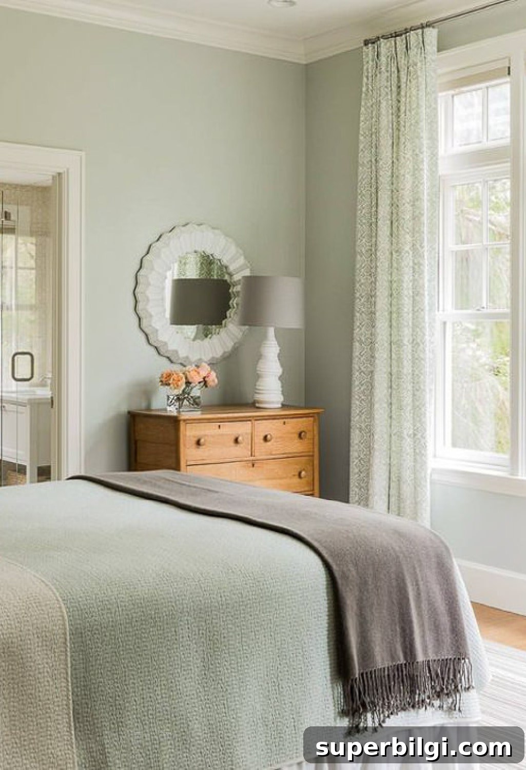 2026 Bedroom Paint Colors: 16 Shades for a Cozy, Relaxing Home 7 Quiet Moments paint in bedroom