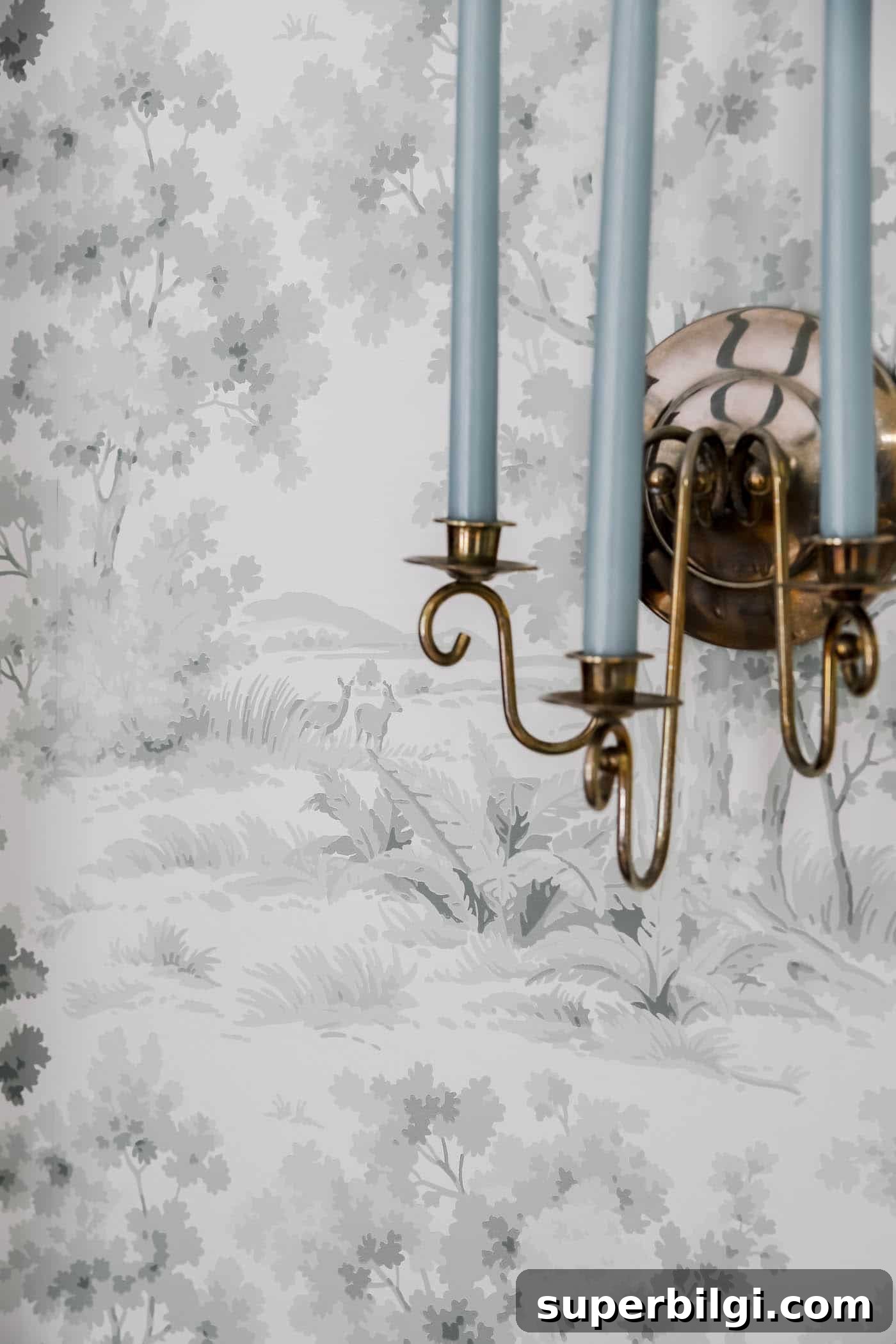 Green Toile Wallpaper