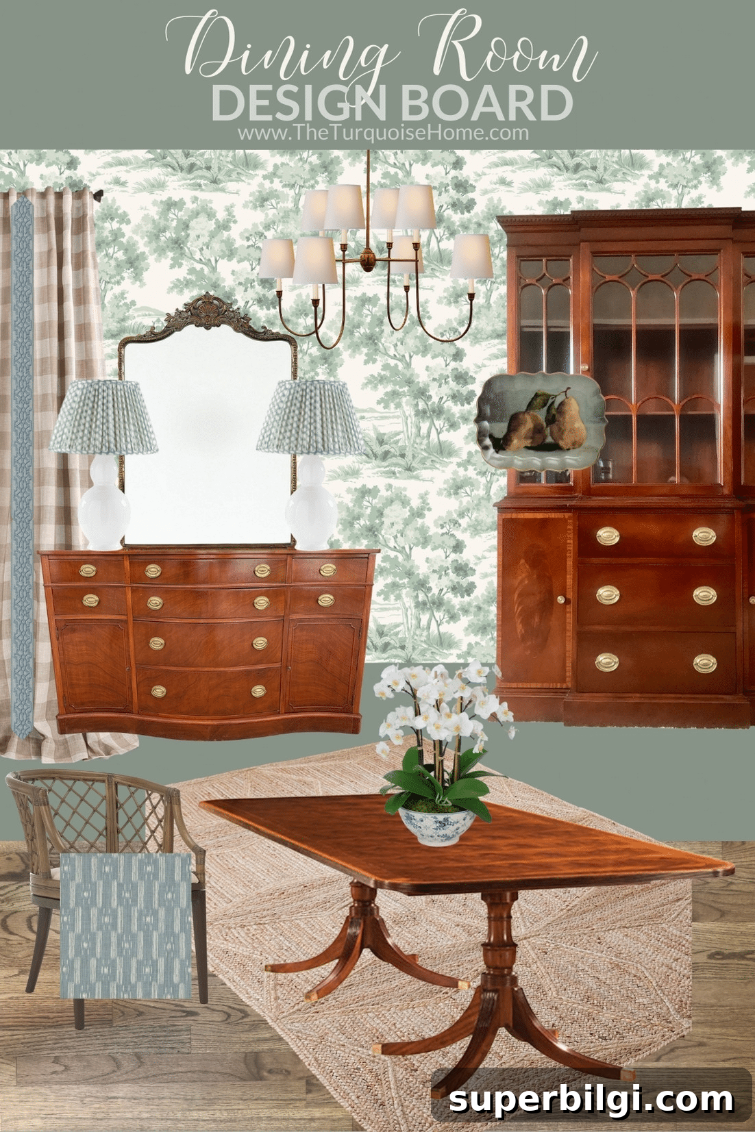 Traditional Dining Room Design Plan