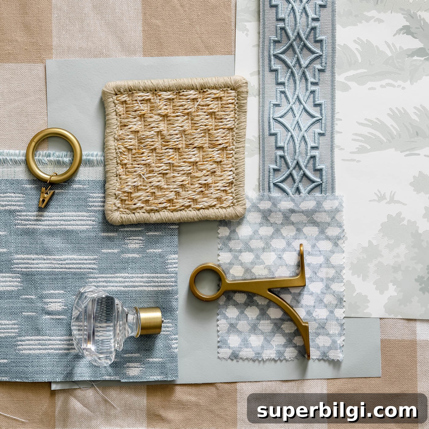 Blue & Green Dining Room Makeover Design Board
