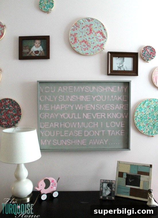 You Are My Sunshine DIY Wall Art Tutorial for Nursery 2 DIY Stamped Wall Art | "You Are My Sunshine"
