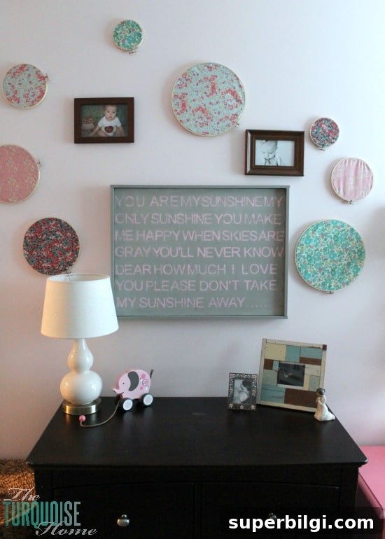 You Are My Sunshine DIY Wall Art Tutorial for Nursery 11 DIY Stamped Wall Art | "You Are My Sunshine"