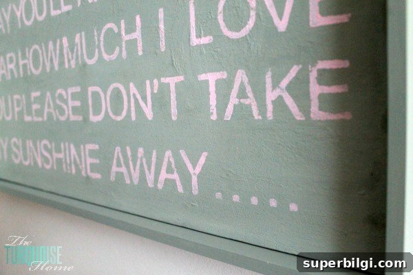 You Are My Sunshine DIY Wall Art Tutorial for Nursery 12 DIY Stamped Wall Art | "You Are My Sunshine"