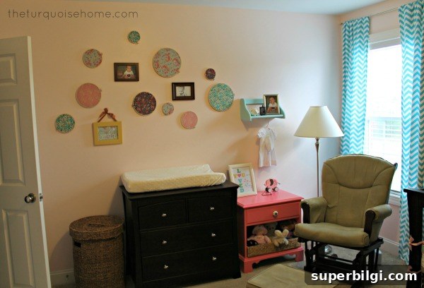 You Are My Sunshine DIY Wall Art Tutorial for Nursery 3 Little Girl's Pink and Turquoise Room