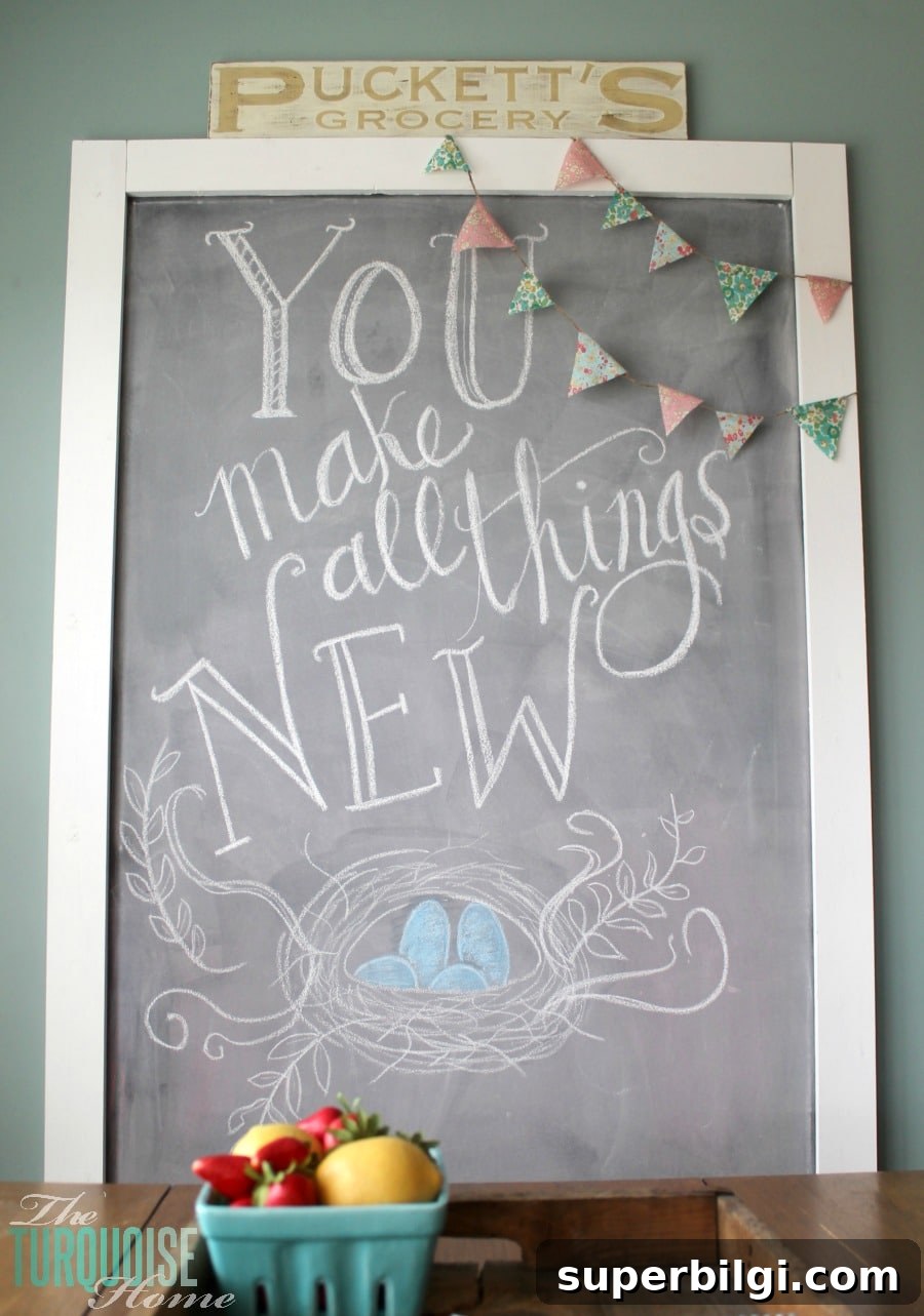 Spring Is Coming Chalkboard Art Ideas 2 Spring Chalkboard Art {You Make All Things New}
