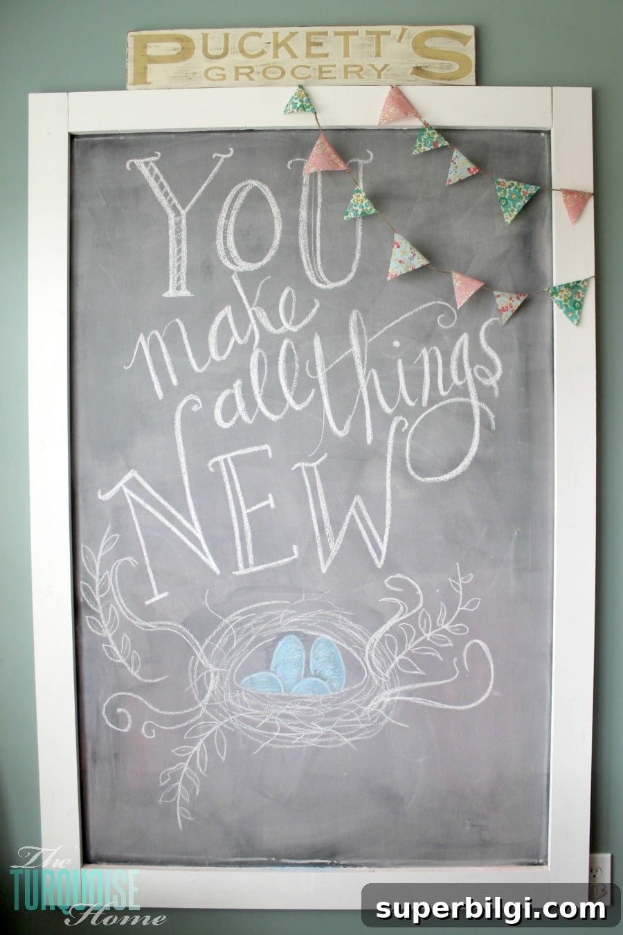 Spring Is Coming Chalkboard Art Ideas 6 Spring Chalkboard Art {You Make All Things New}