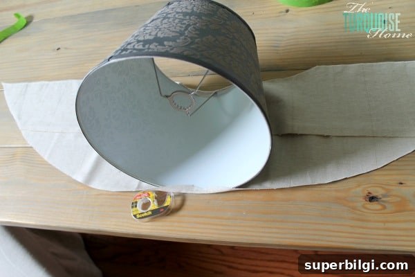 How to Re-cover a Lampshade on a Budget 6 How to Easily Recover a Lamp Shade #DIY