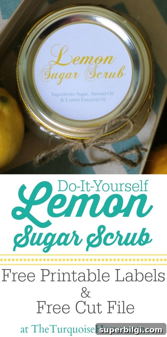 DIY Lemon Sugar Scrub Recipe with Free Printable Labels 7 DIY Lemon Sugar Scrub with free printable labels