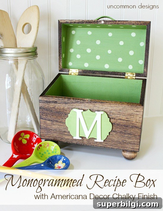 Monogrammed Recipe Box