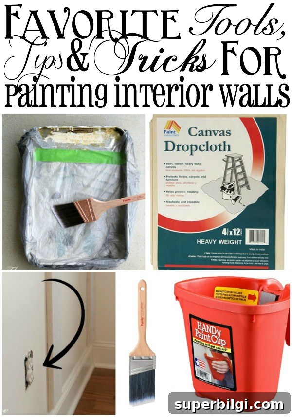 Favorite Tools, Tips and Tricks for Painting Interior Walls | TheTurquoiseHome.com