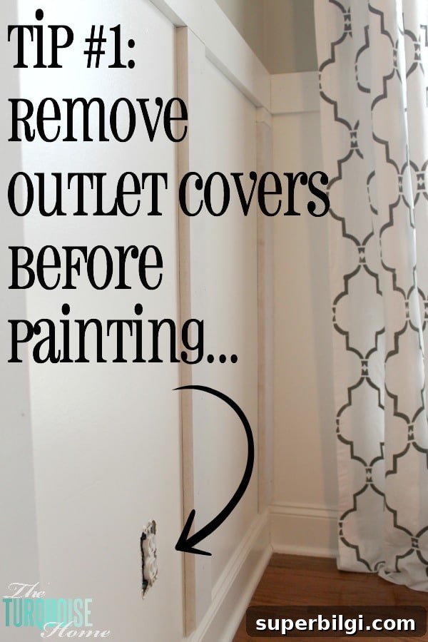 Tip #1: Remove Outlet Covers Before Painting