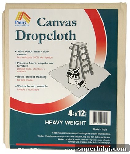 Painting tip: use a canvas drop cloth!