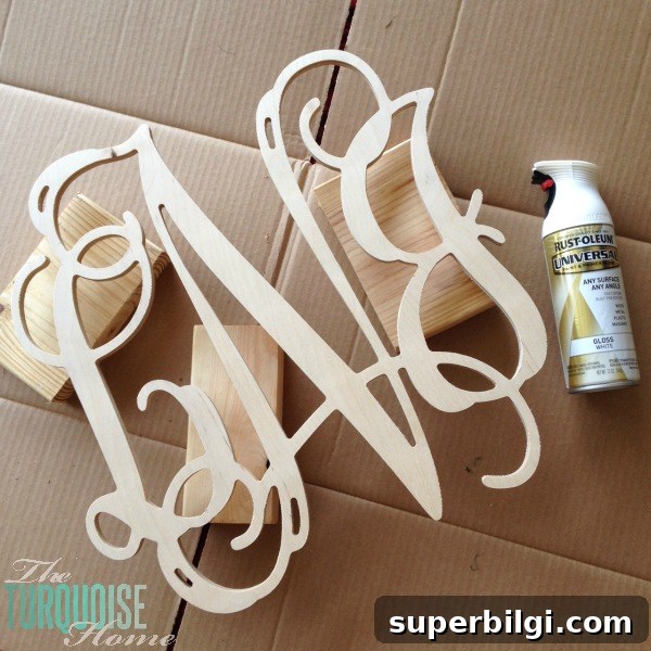 Personalized Wooden Monogram Wreath for Front Door 3 Wooden Monogram