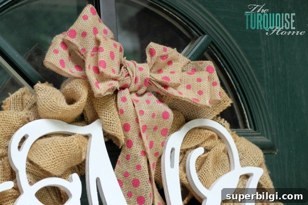 Personalized Wooden Monogram Wreath for Front Door 6 Wooden Monogram Burlap Wreath