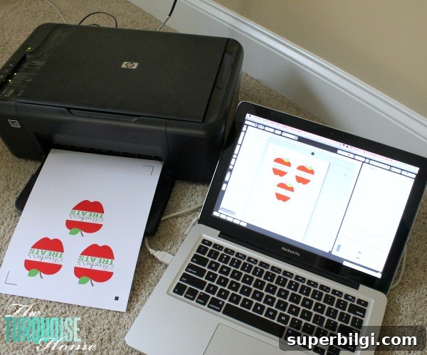 DIY Back-to-School Teacher Treat Jar 4 Silhouette Print and Cut Feature