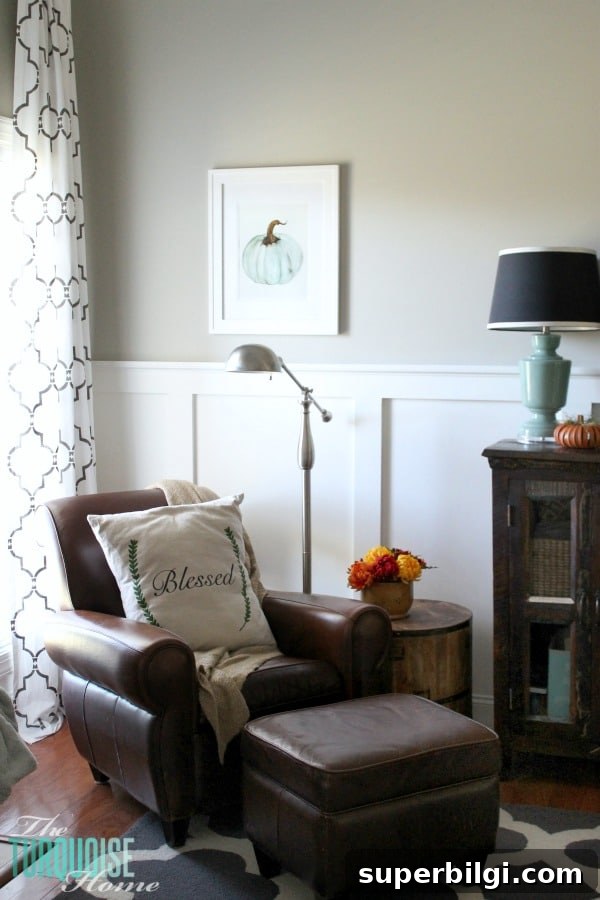Turquoise and Orange Fall Home Tour: Warm Autumn Decor Ideas 10 Turquoise and Orange Fall Home Tour | TheTurquoiseHome.com