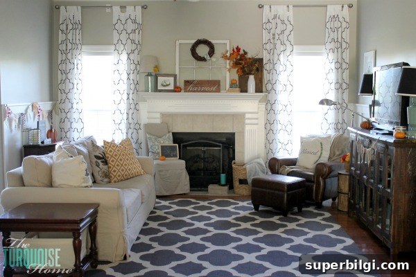 Turquoise and Orange Fall Home Tour: Warm Autumn Decor Ideas 11 Turquoise and Orange Fall Home Tour | TheTurquoiseHome.com