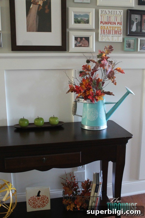 Turquoise and Orange Fall Home Tour: Warm Autumn Decor Ideas 15 Turquoise and Orange Fall Home Tour | TheTurquoiseHome.com