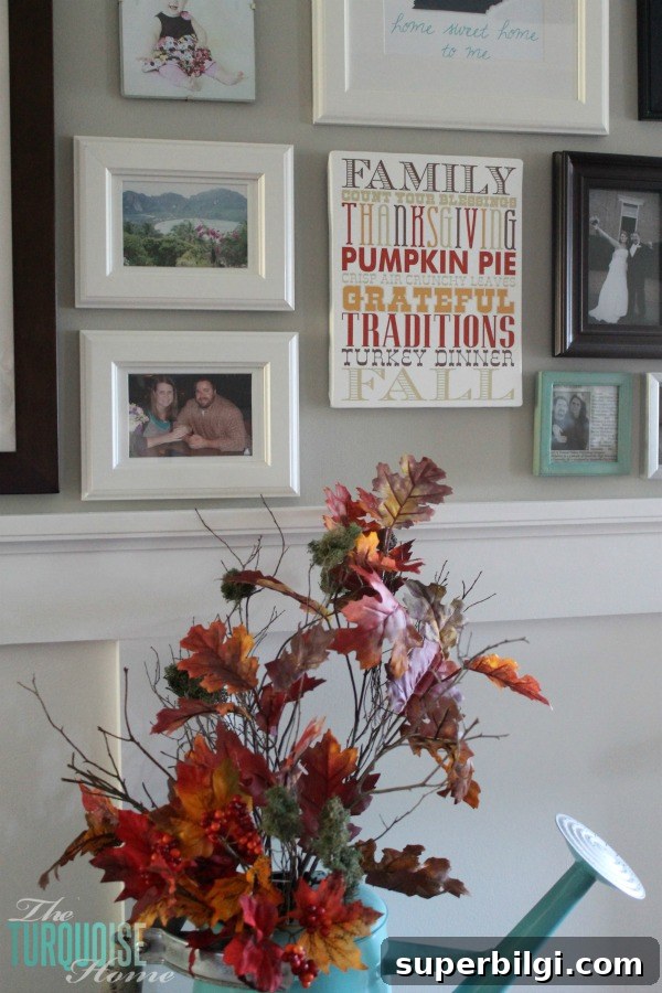 Turquoise and Orange Fall Home Tour: Warm Autumn Decor Ideas 16 Turquoise and Orange Fall Home Tour | TheTurquoiseHome.com