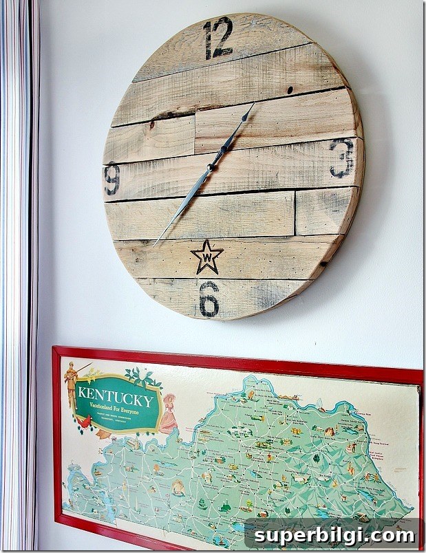 18 DIY Pallet Ideas for Home and Garden 16 Pallet Wood Clock Project