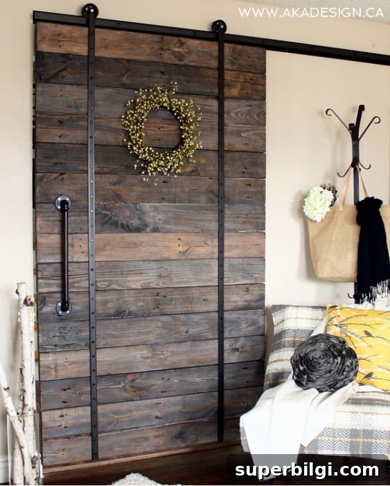18 DIY Pallet Ideas for Home and Garden 3 Upcycled Pallet Barn Door