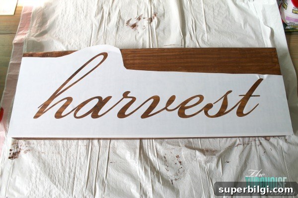 DIY Rustic Harvest Sign Tutorial for Fall Porch 7 Quick and Easy DIY Harvest Sign