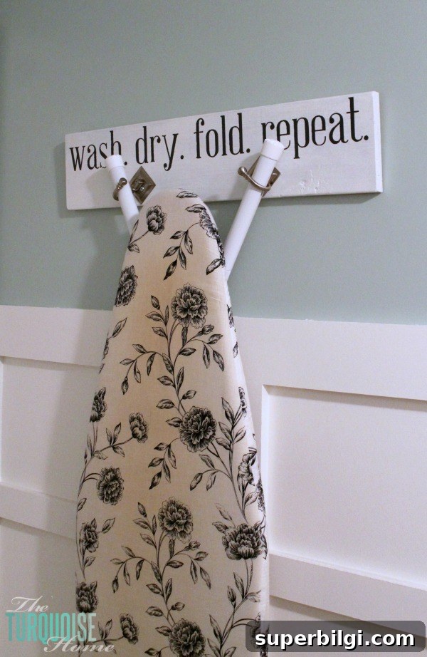 French Cleat Picture Hanger for Ironing Board Storage 7 How to Hang the Ironing Board Hanger
