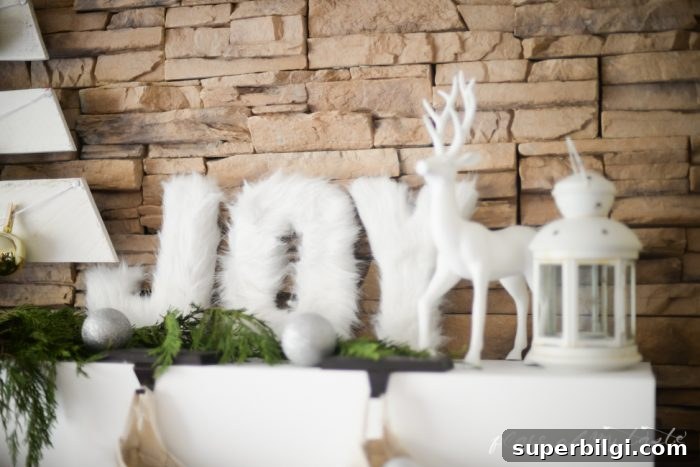 Winter Decor Ideas for Christmas 17 Faux Fur Letters tutorial - great for keeping decor up through Christmas and all winter long!