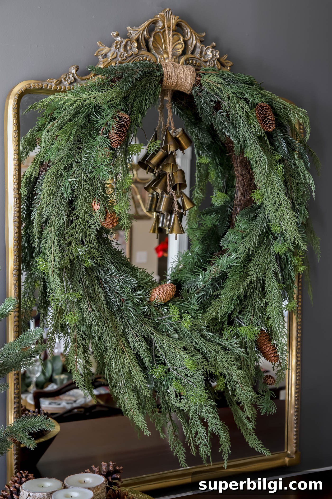Winter Decor Ideas for Christmas 4 winter evergreen wreath