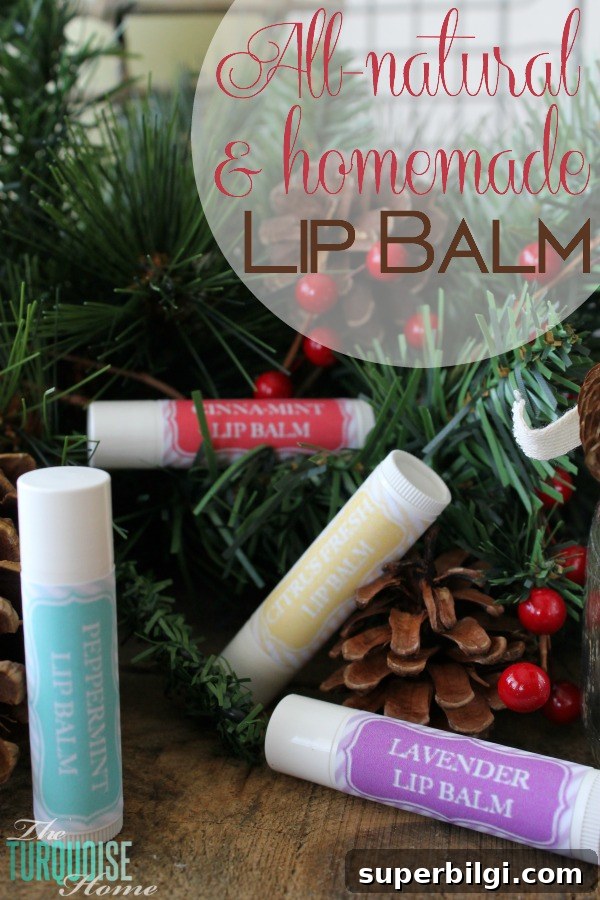 DIY All-Natural Lip Balm Recipe 2 Homemade all-natural lip balms ready to gift