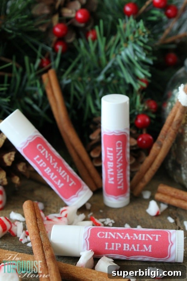 DIY All-Natural Lip Balm Recipe 3 Cinna-mint flavored homemade lip balm