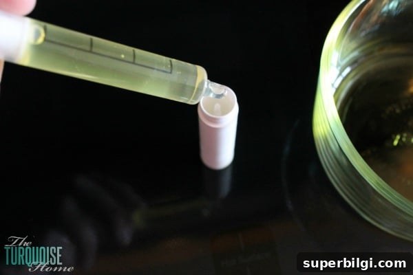 DIY All-Natural Lip Balm Recipe 6 Homemade lip balm cooling in tubes